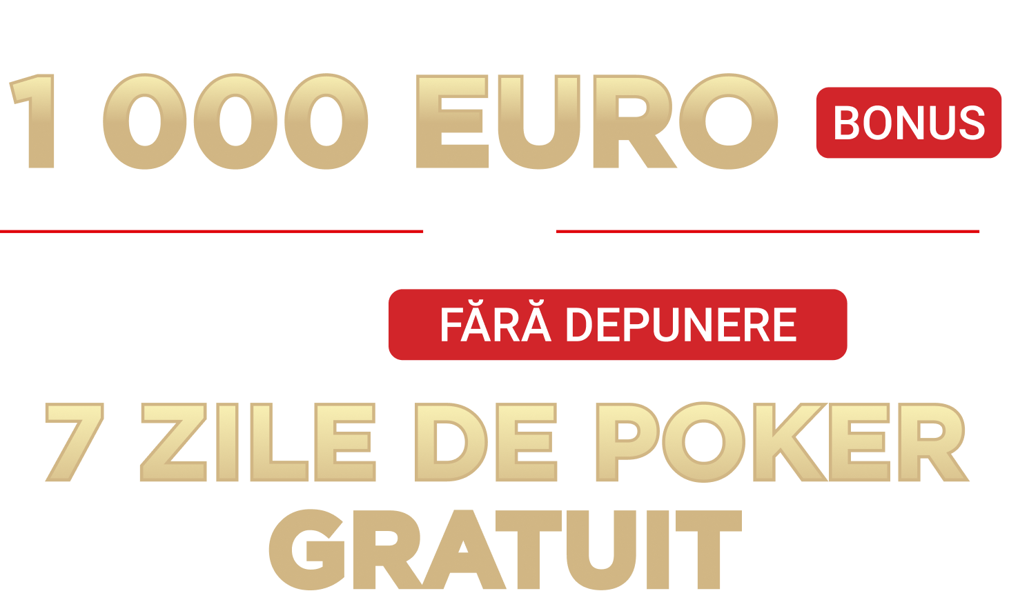 1000€ bonus + 7 zile de poker gratuit